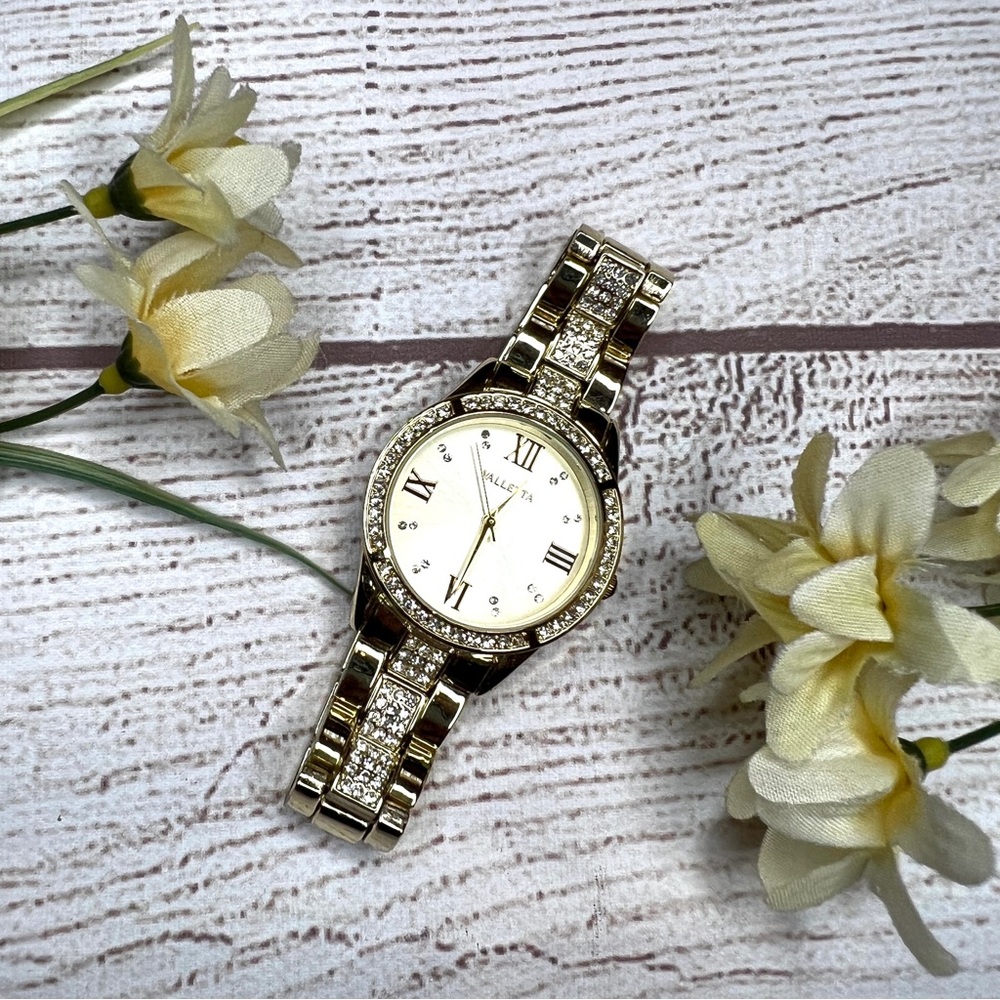 Valletta Embellished Gold Watch